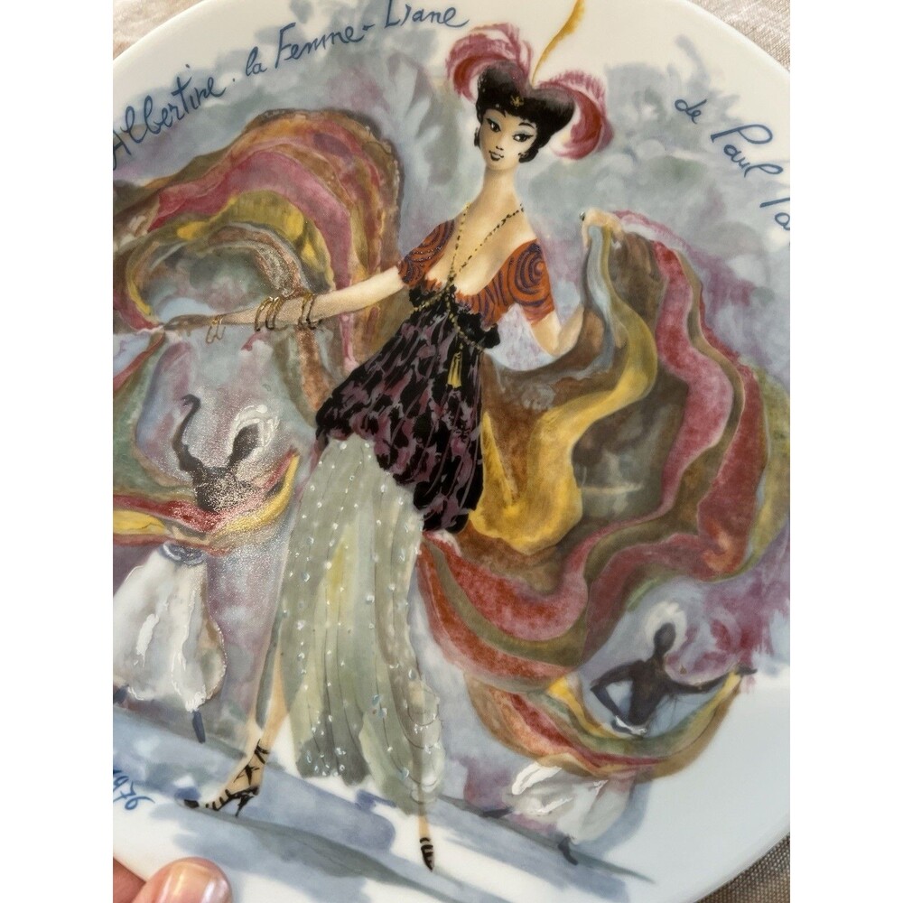 Vintage D'Arceau-Limoges Albertine, the Sinuous Woman Porcelain Plate 1976